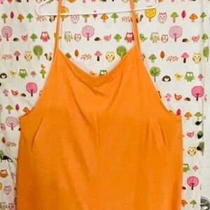 Orange Sleeveless Jumpsuit
